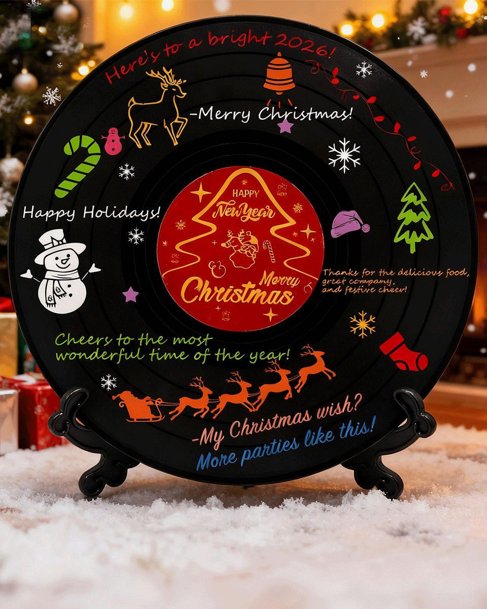 Vinyl Record Sign Poster Guest Book with Pens & Stickers - 3 Styles Available