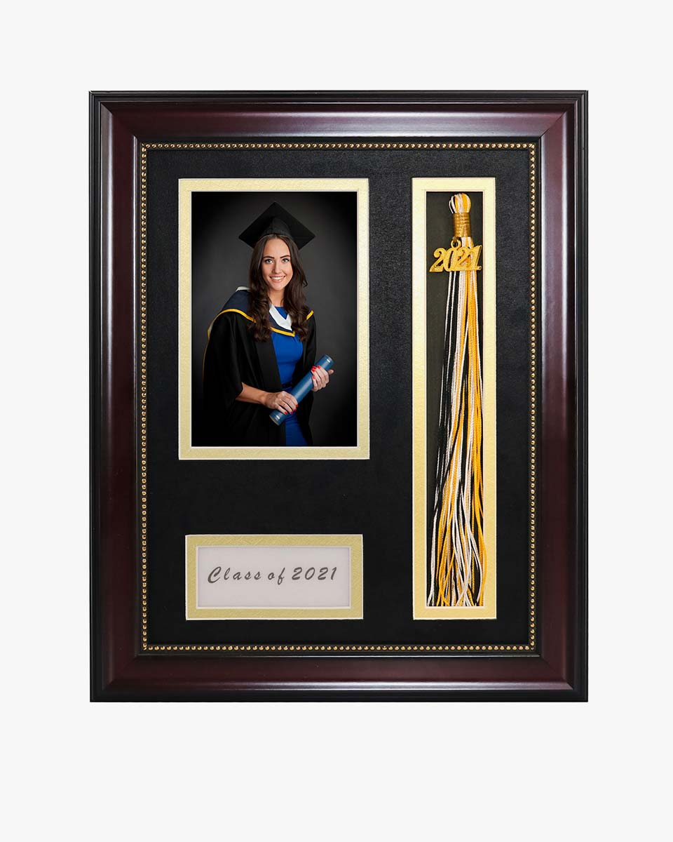 Graduation Shadow Box Frame for Photo with Tassel Insert - 3 Sizes Available
