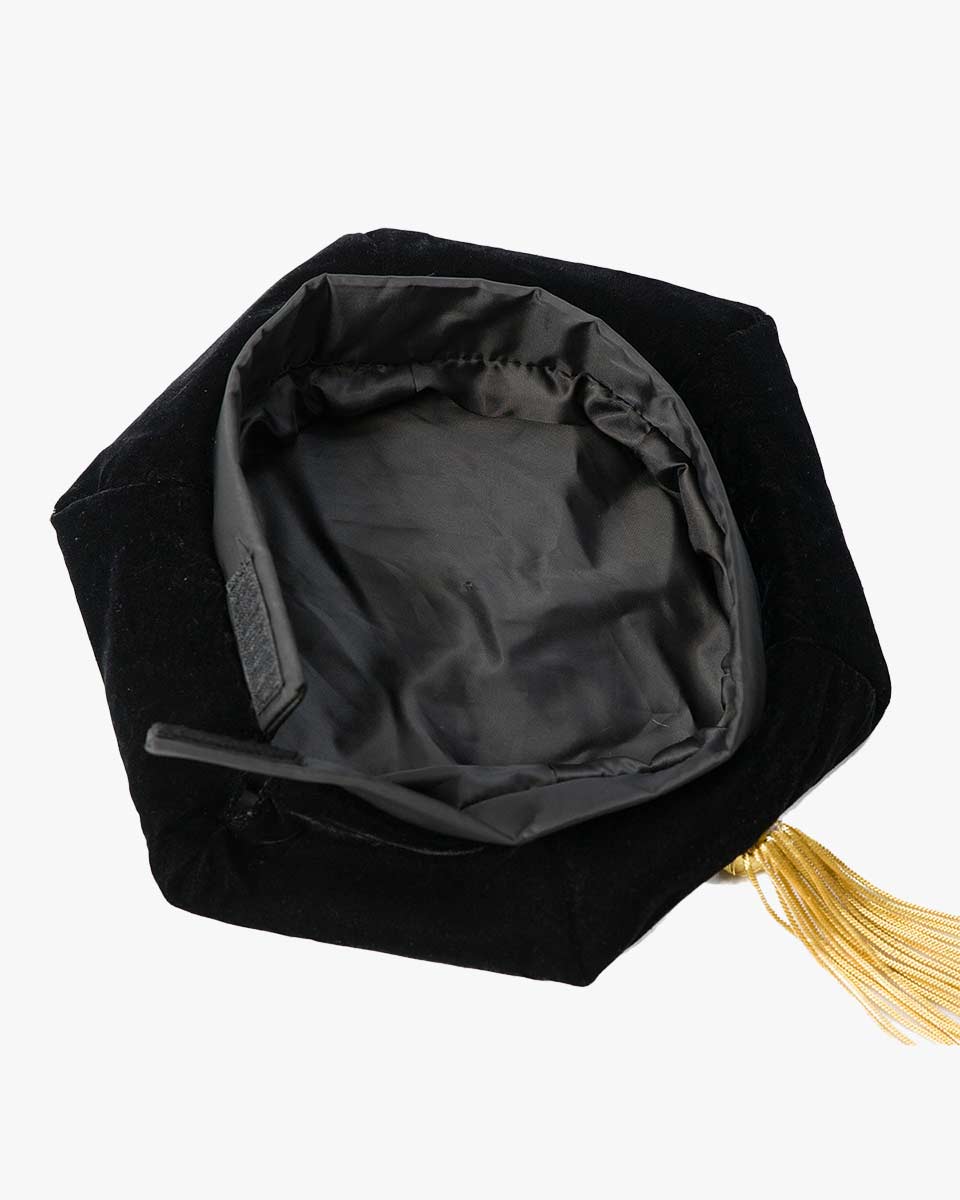 Black Deluxe Doctorate Tam – 4-6-8 Sided Available