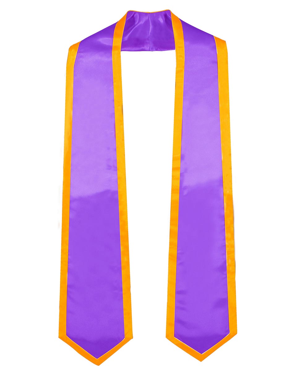 Graduation Stoles Classic End With Trim - 11 Colors Available