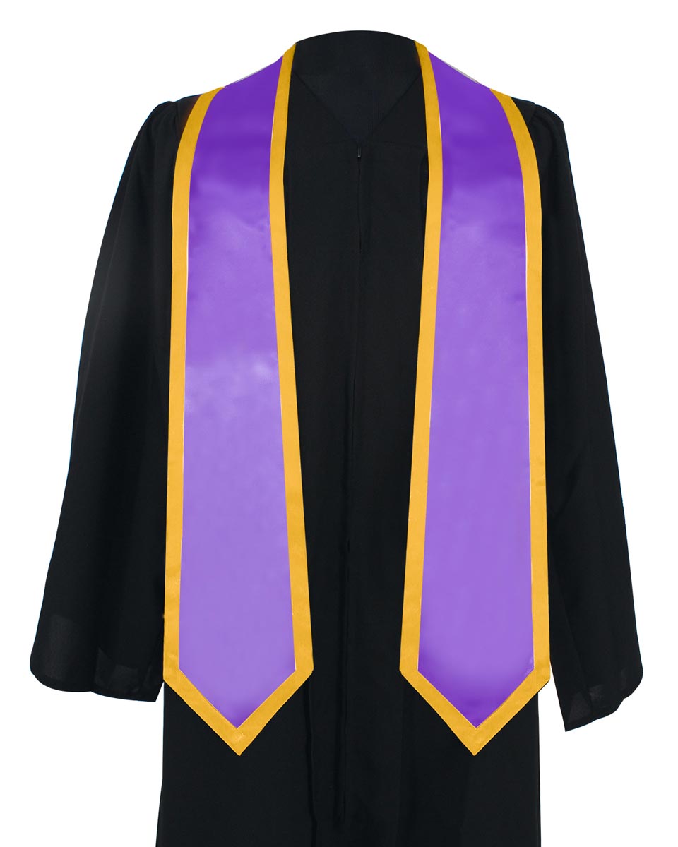 Graduation Stoles Classic End With Trim - 11 Colors Available