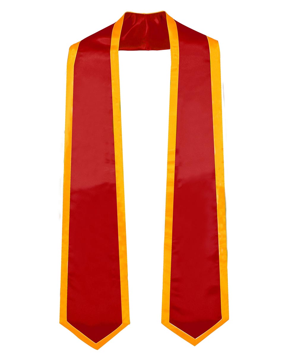 Graduation Stoles Classic End With Trim - 11 Colors Available