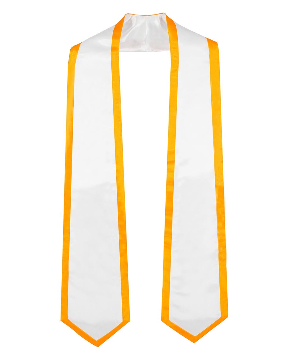 Graduation Stoles Classic End With Trim - 11 Colors Available