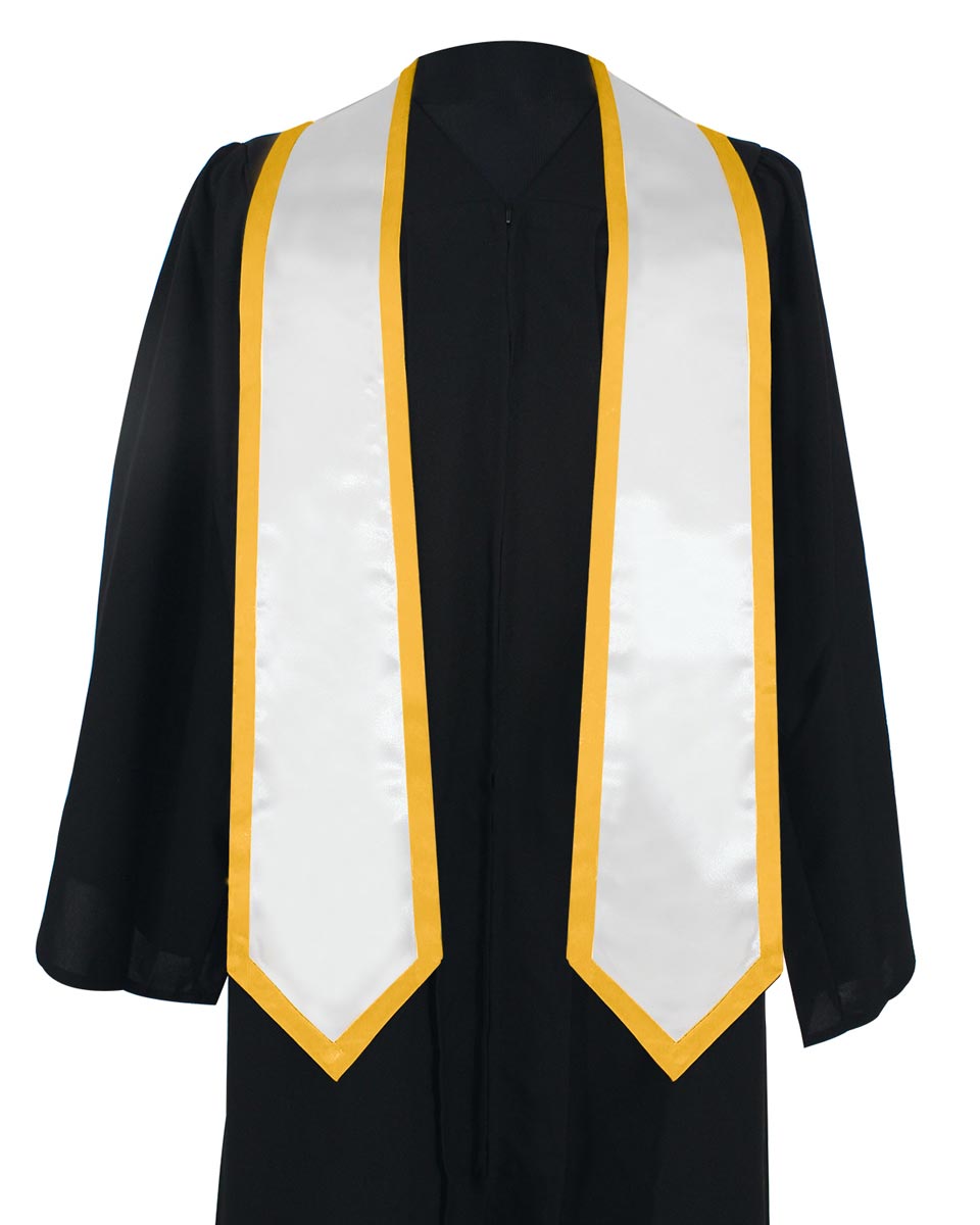 Graduation Stoles Classic End With Trim - 11 Colors Available