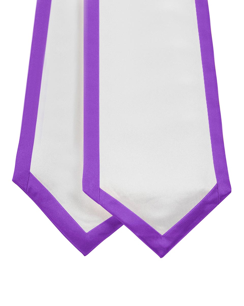 Graduation Stoles Classic End With Trim - 11 Colors Available