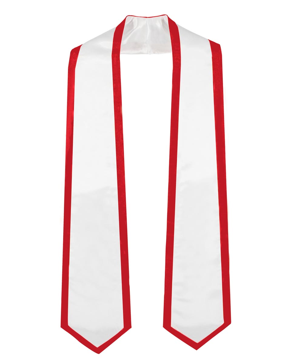 Graduation Stoles Classic End With Trim - 11 Colors Available