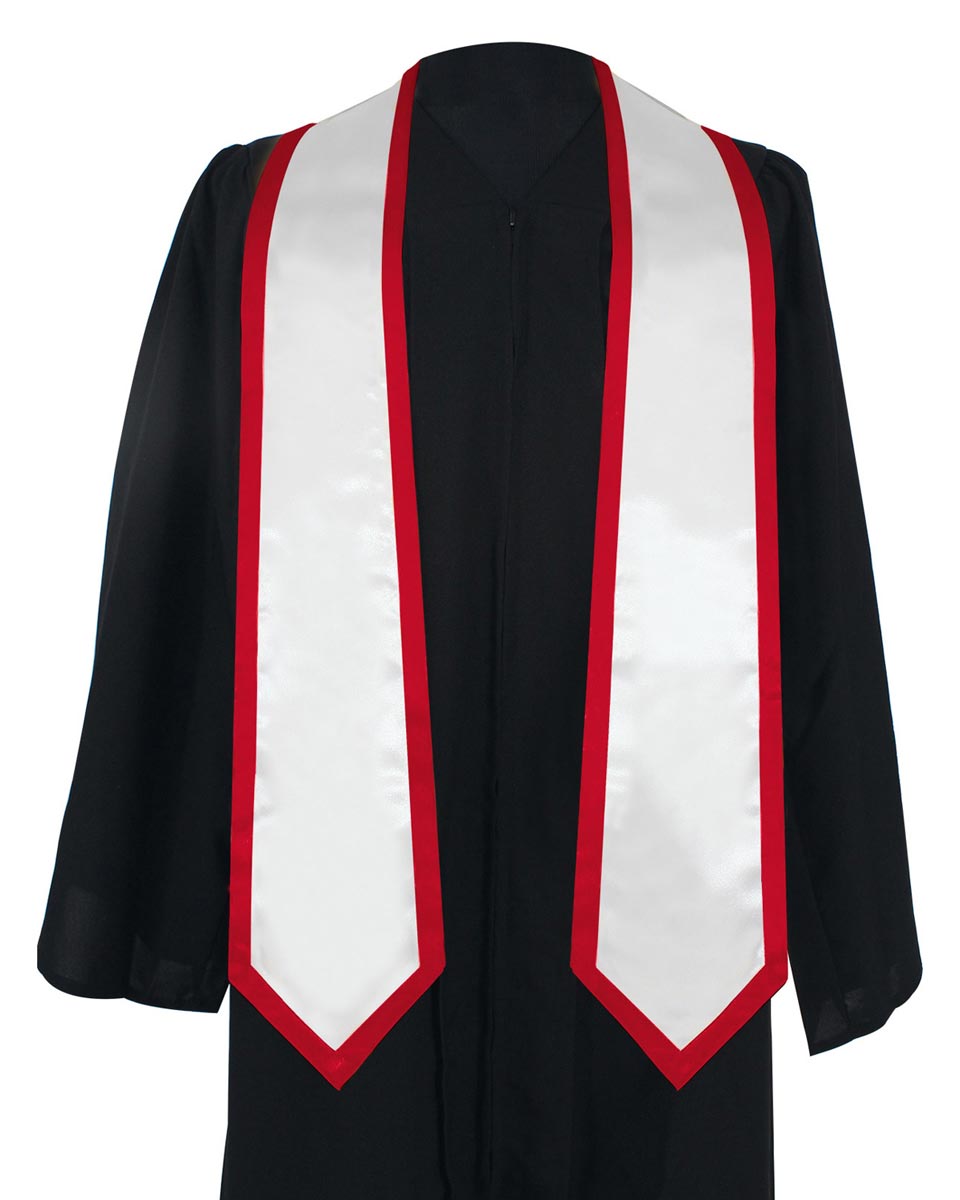 Graduation Stoles Classic End With Trim - 11 Colors Available