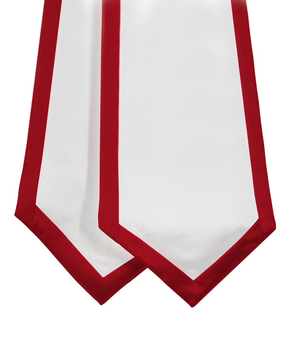 Graduation Stoles Classic End With Trim - 11 Colors Available