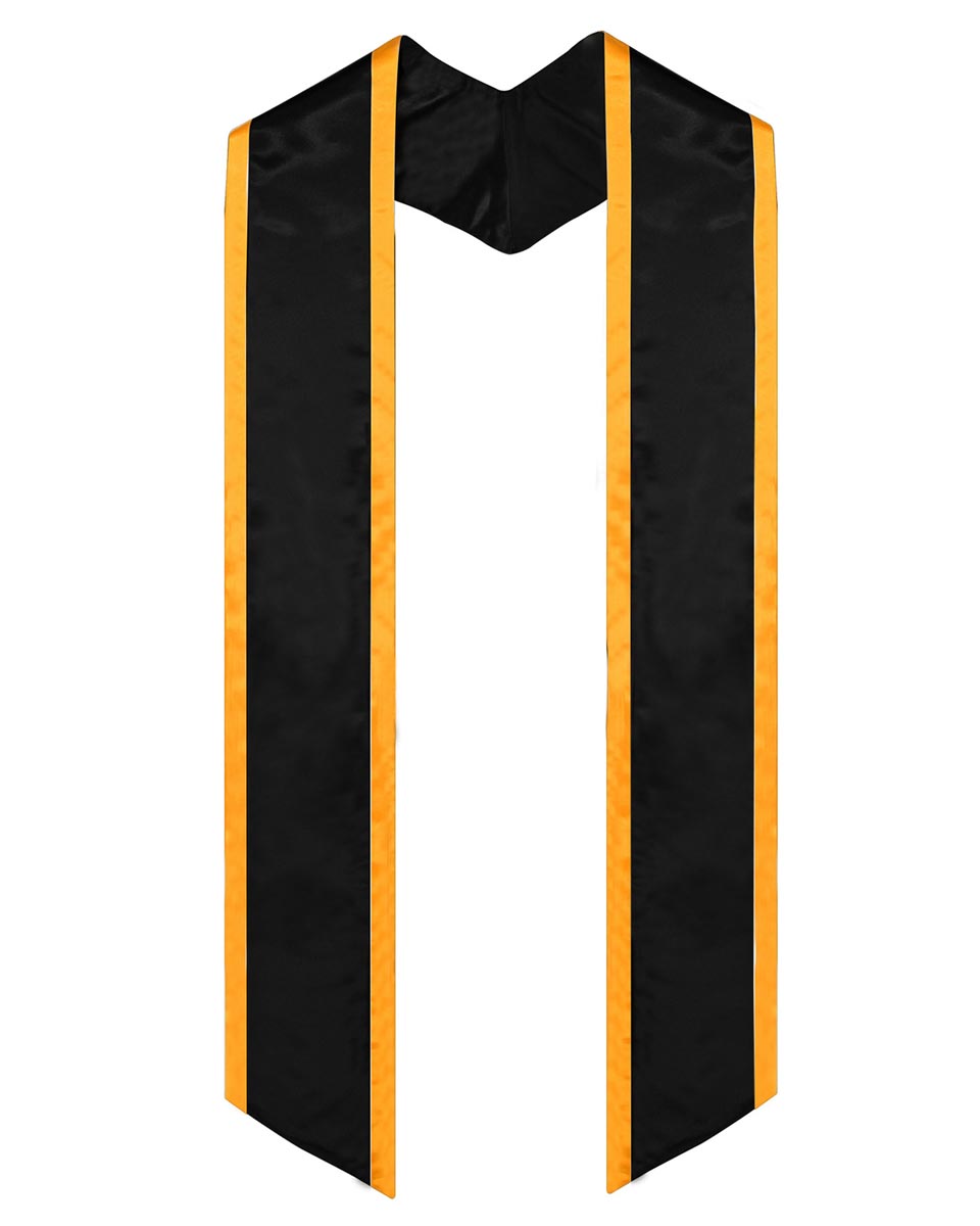 Graduation Stole Angled End With Trim - 11 Colors Available