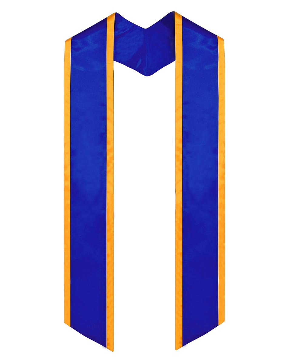 Graduation Stole Angled End With Trim - 11 Colors Available