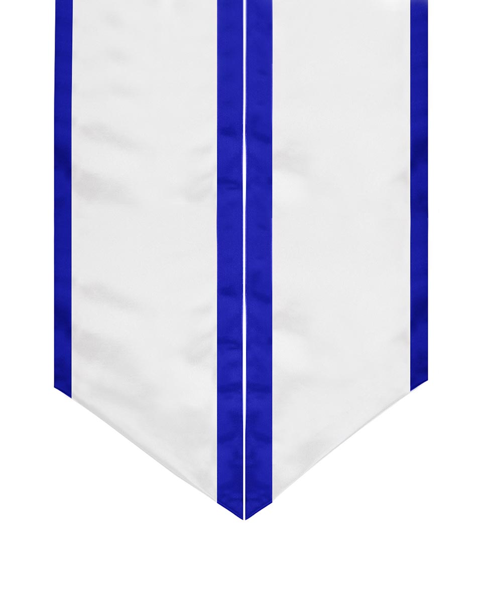 Graduation Stole Angled End With Trim - 11 Colors Available