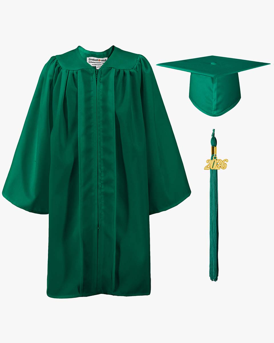 Matte Kindergarten Graduation Cap, Gown, Stole & Diploma Package