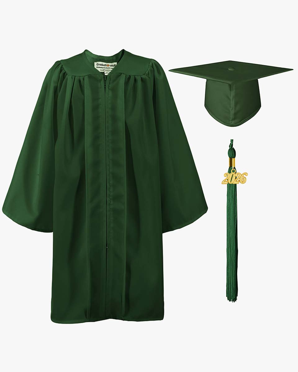 Matte Kindergarten Graduation Cap, Gown, Stole & Diploma Package