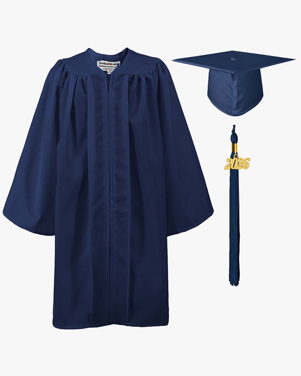 Matte Kindergarten Graduation Cap, Gown, Stole & Diploma Package