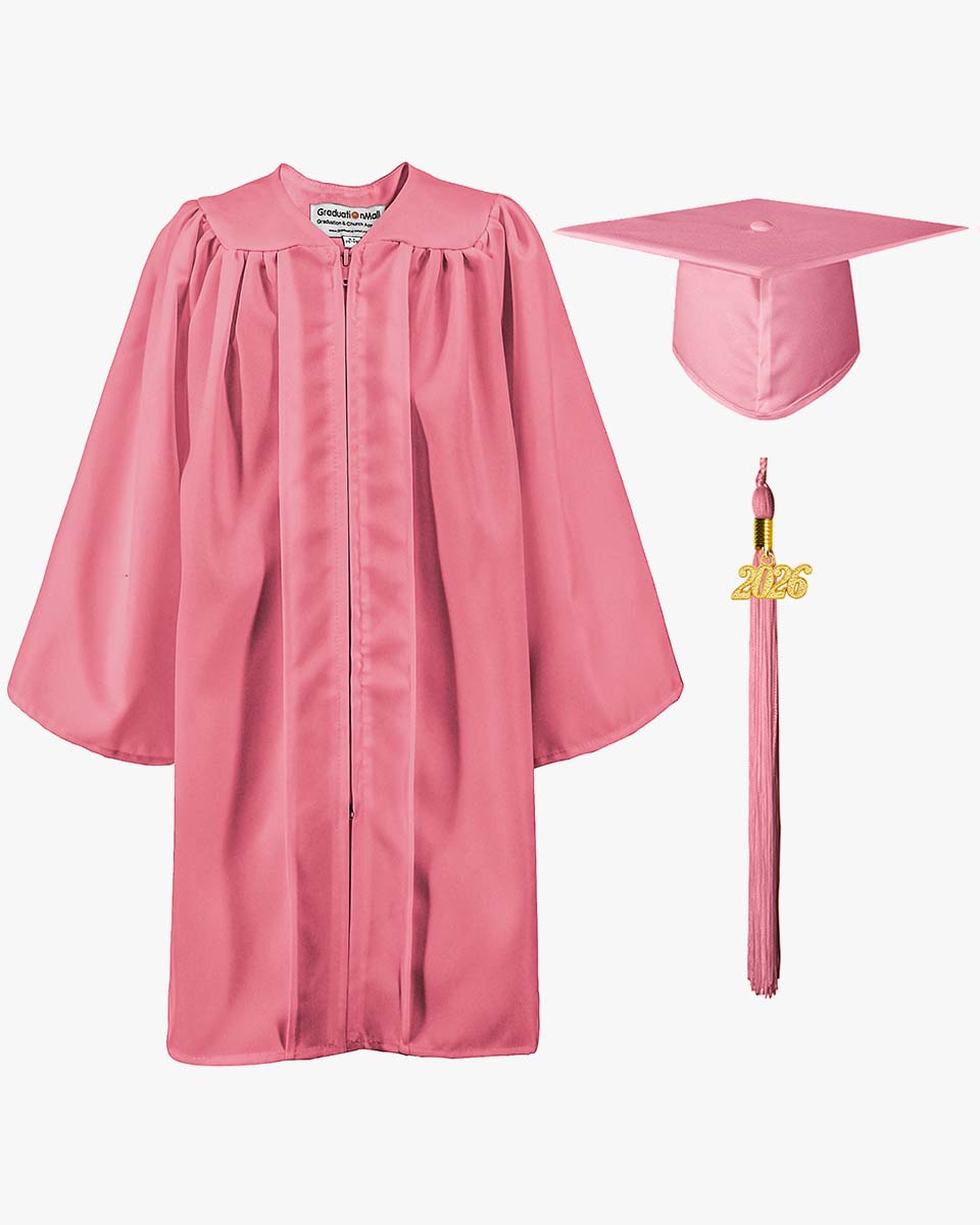 Matte Kindergarten Graduation Cap, Gown, Stole & Diploma Package