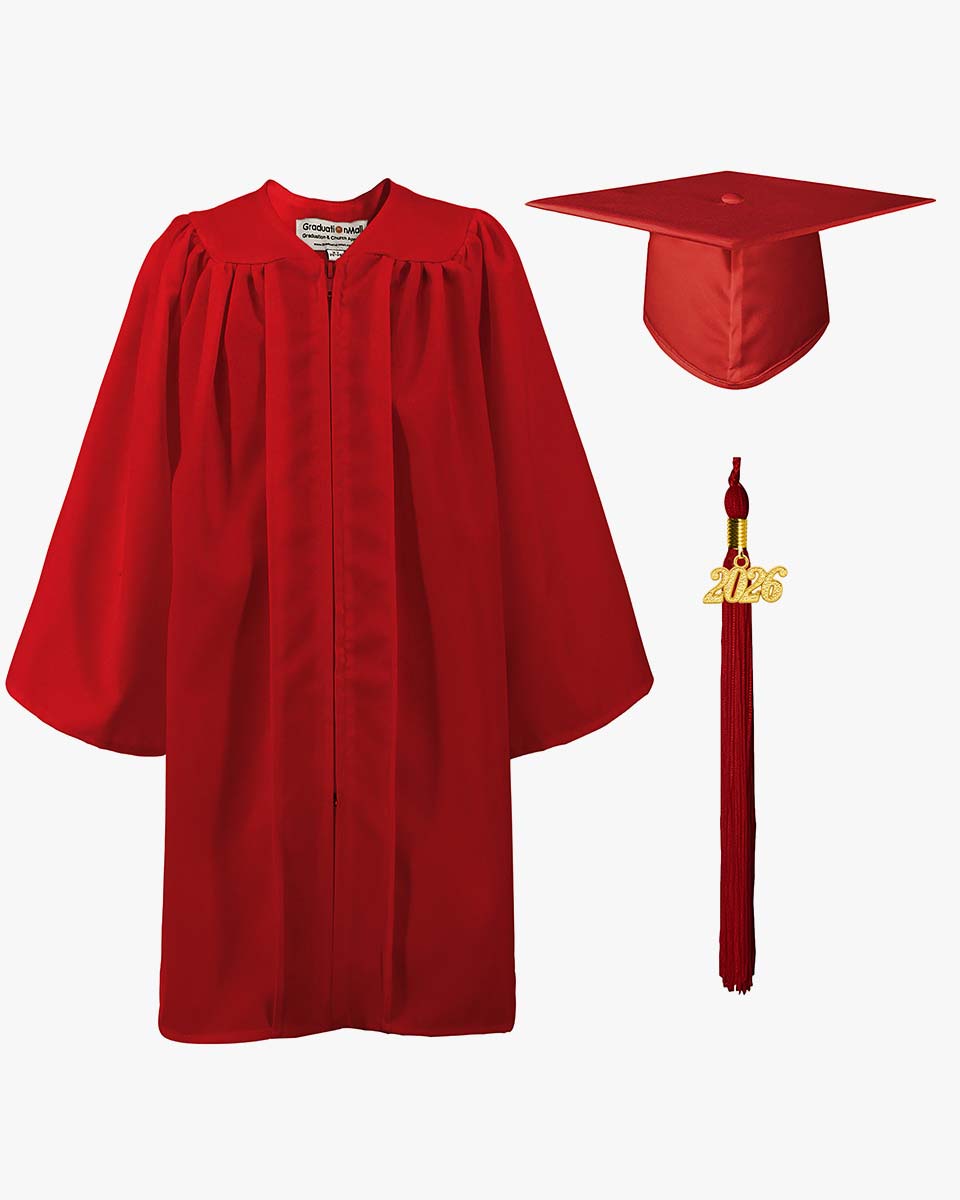 Matte Kindergarten Graduation Cap, Gown, Stole & Diploma Package