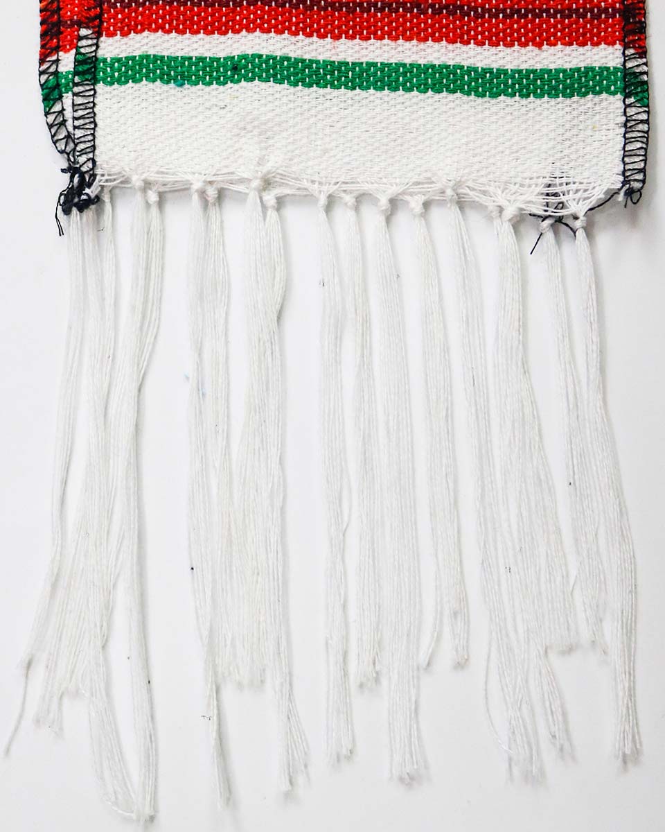 Mexican Serape Graduation Stole with White Tassel - 7 Colors Available