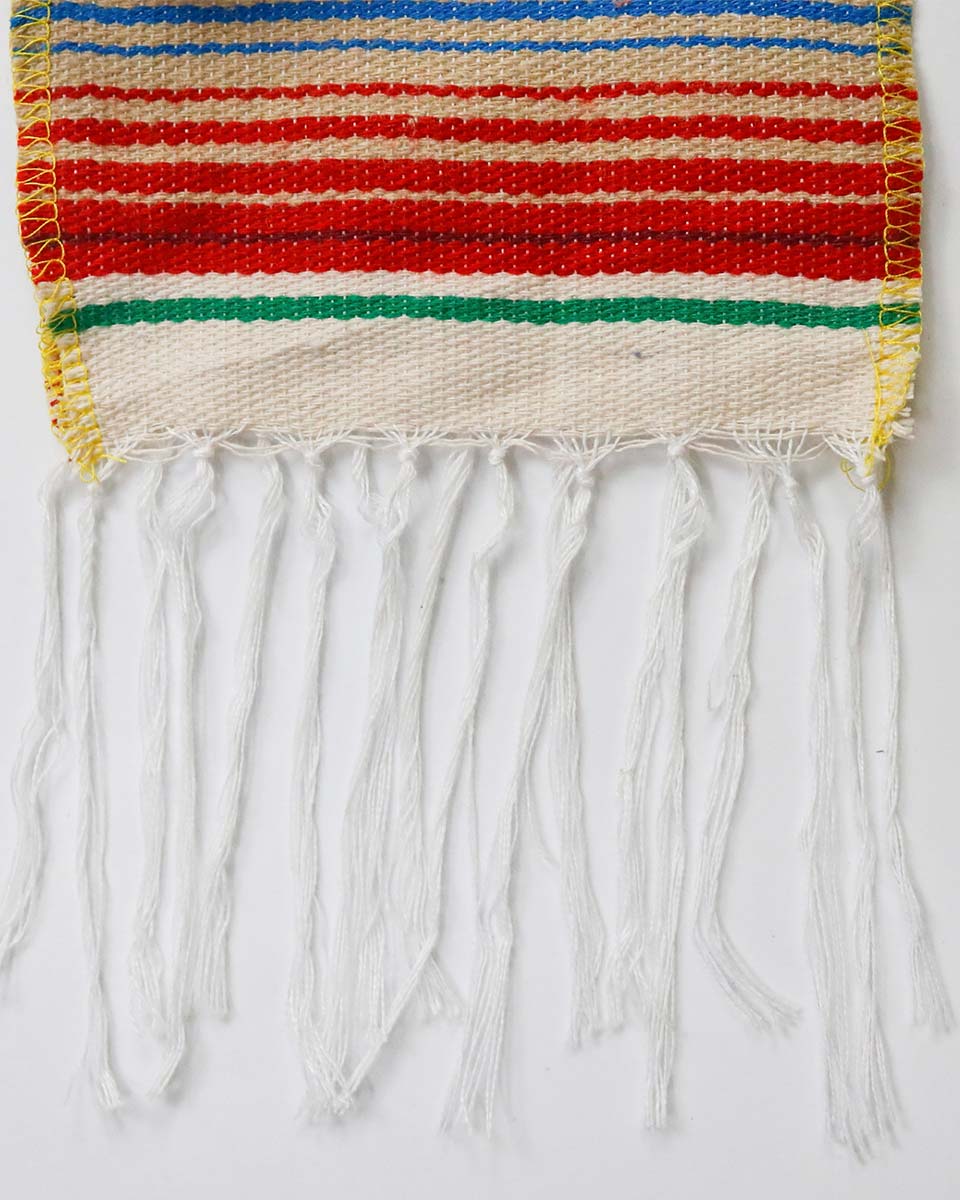 Mexican Serape Graduation Stole with White Tassel - 7 Colors Available