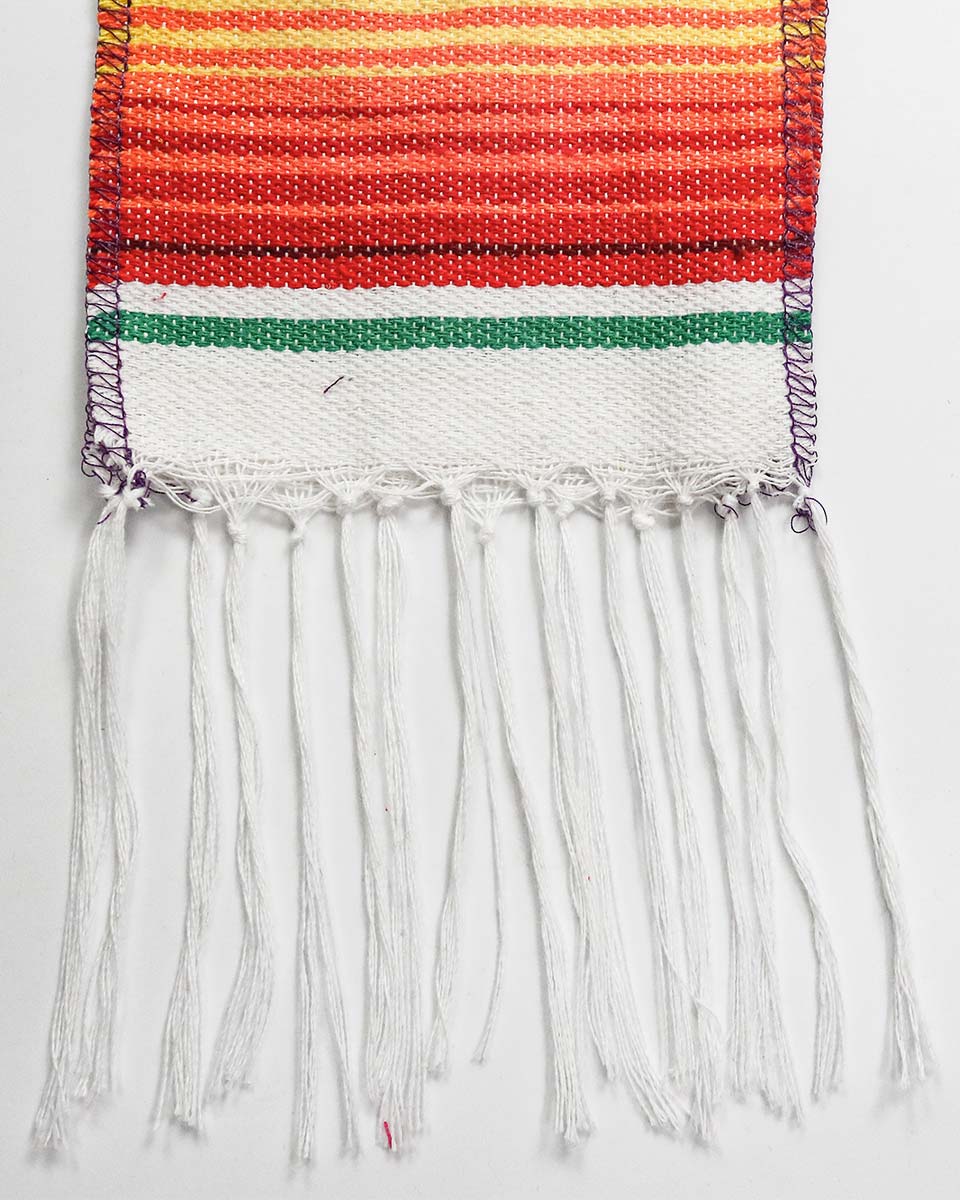 Mexican Serape Graduation Stole with White Tassel - 7 Colors Available