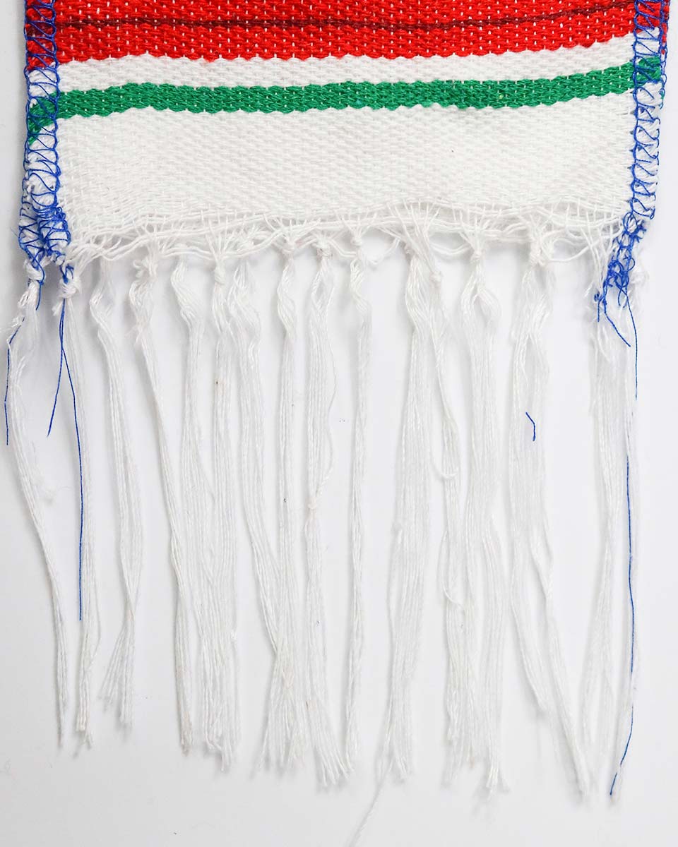 Mexican Serape Graduation Stole with White Tassel - 7 Colors Available