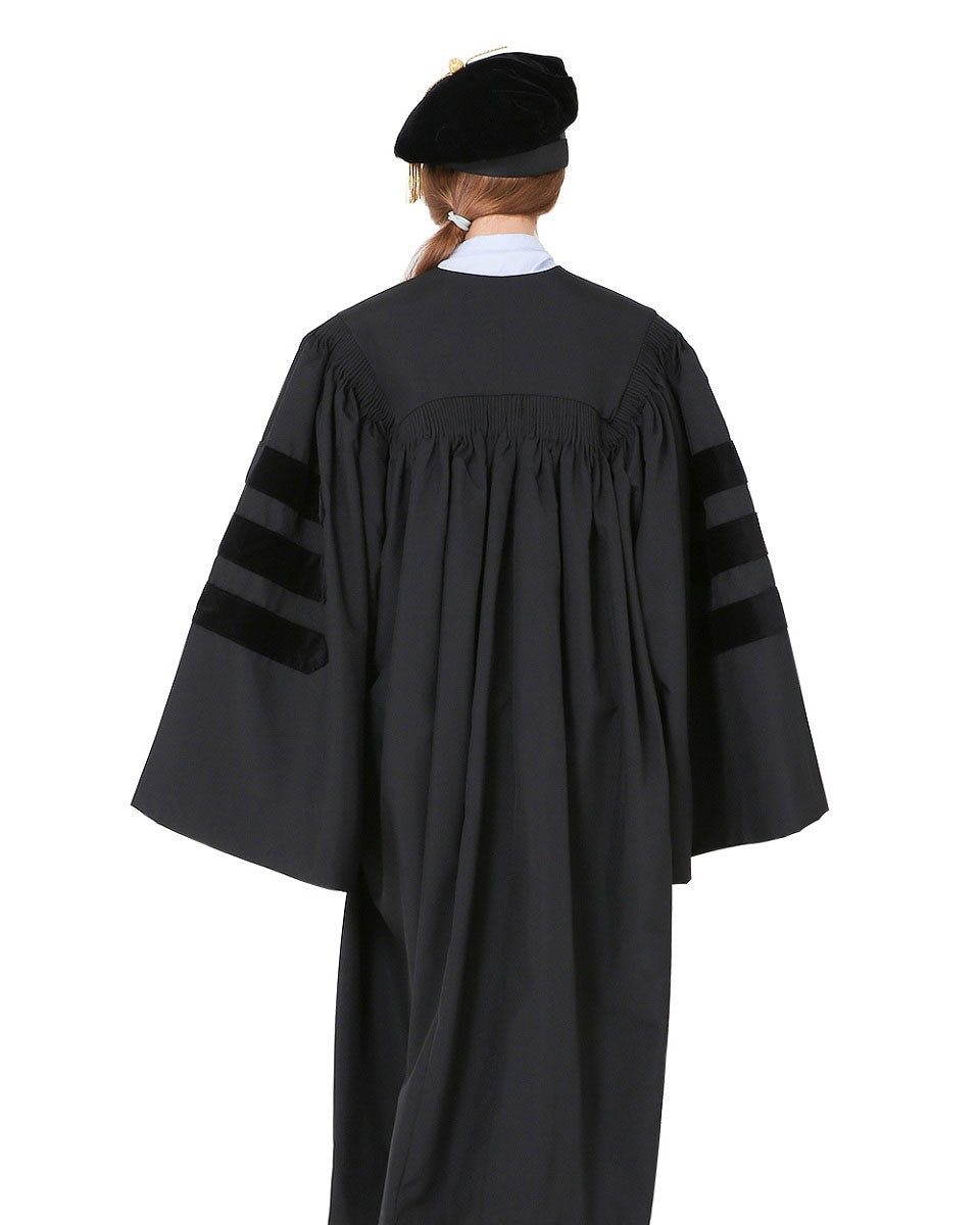 Classic Doctoral Graduation Gown, Tam & Hood Package