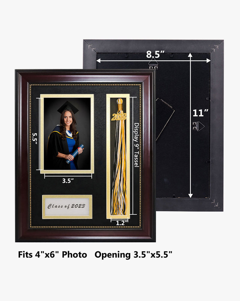 Shadow Box Frame Grad Graduation Shadow Box Frame for Photo 4'' * 6'' with Tassel Insert