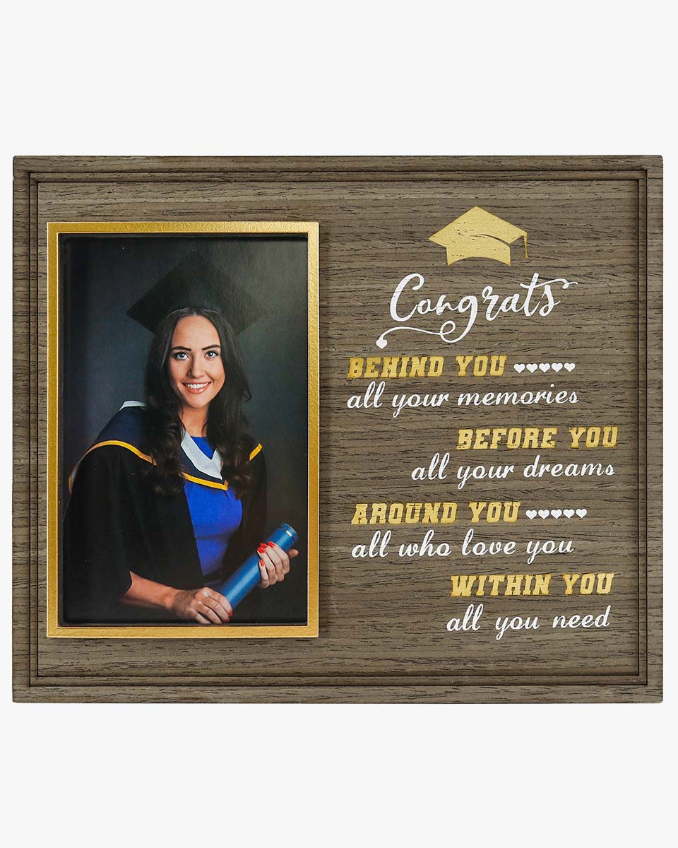 Graduation Inspirational 4x6 Wood Picture Frame Graduation Gifts