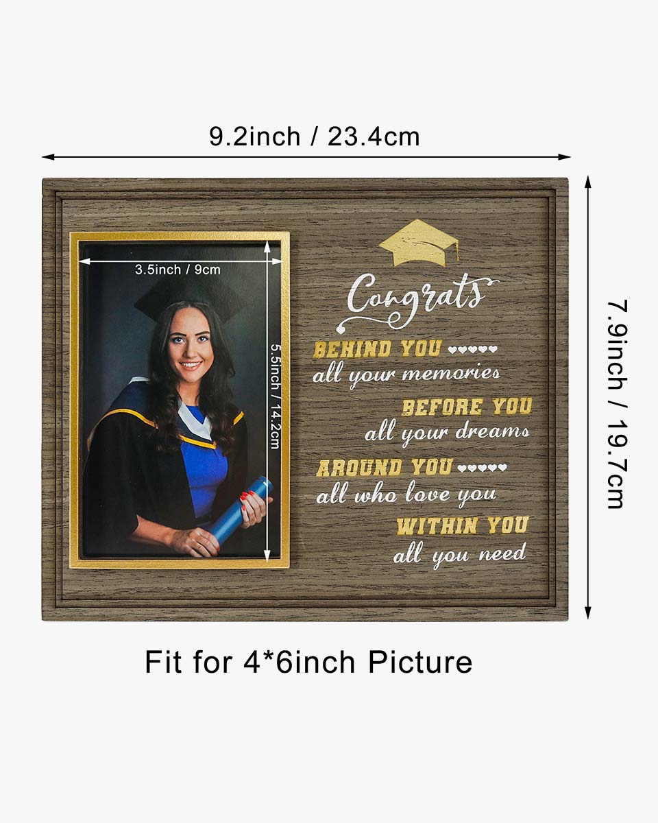 Graduation Inspirational 4x6 Wood Picture Frame Graduation Gifts