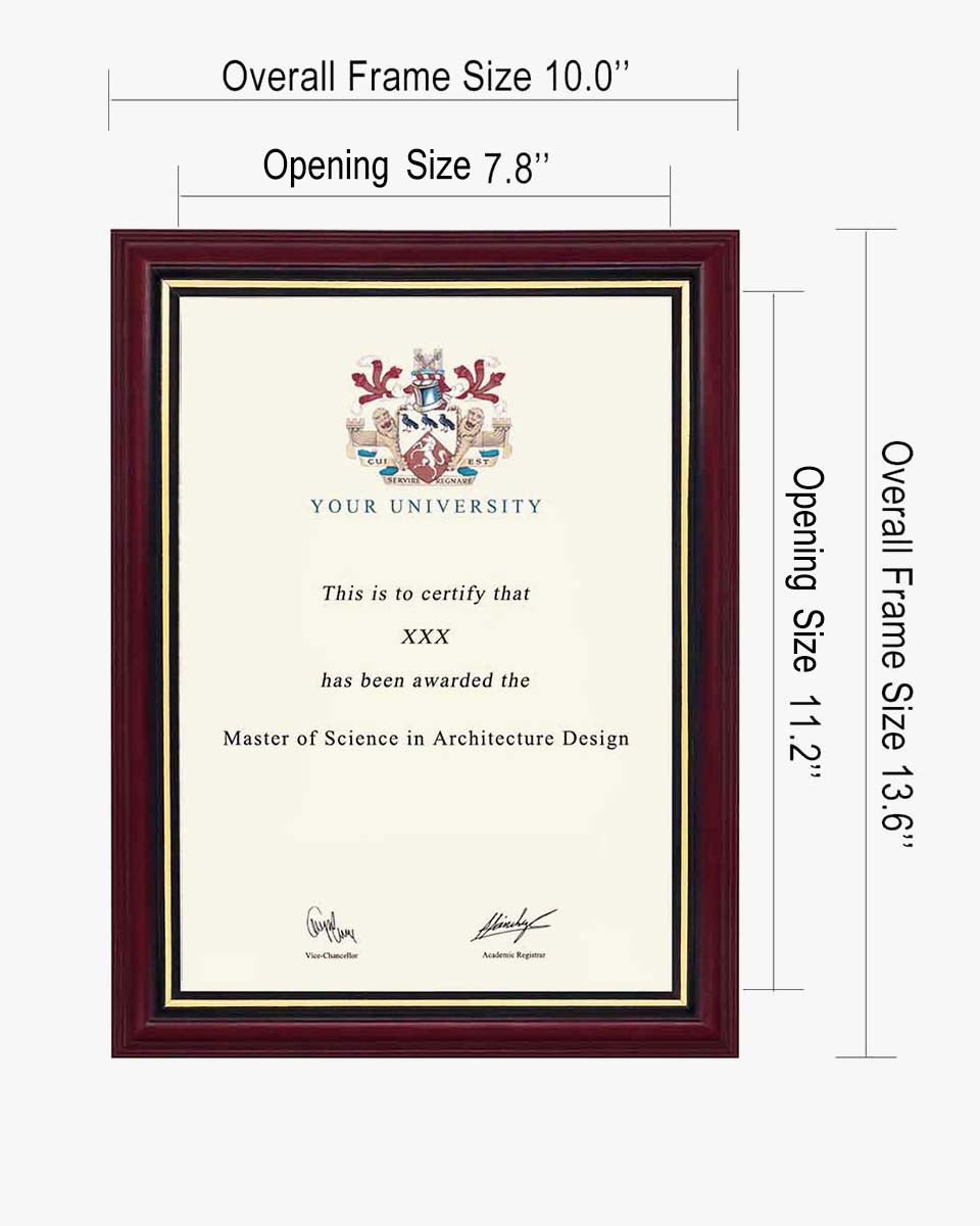 Solid Wood A4 Certificate Document Frame