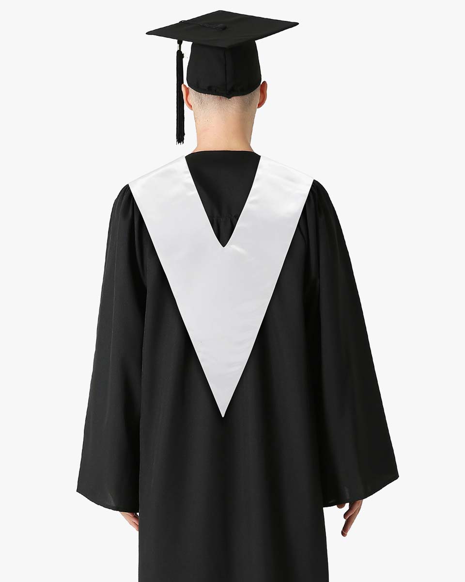 Unisex Adult V-neck Graduation Stole With Embroidered NATIONAL HONOR SOCIETY Patch - 2 Colors Available